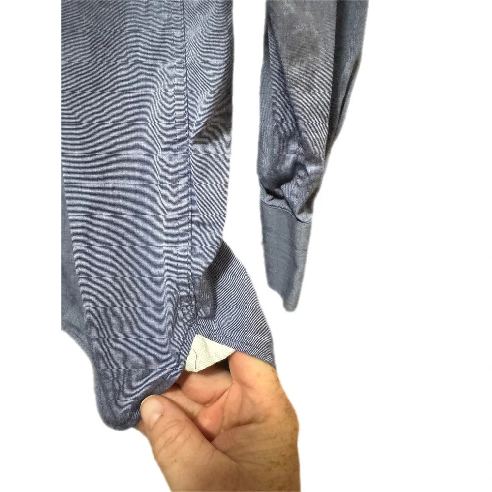 Banana Republic Button Down Mens M Blue Excellent Slim Fit Cotton Long Sleeve